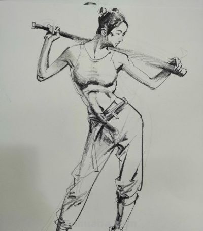 梁生老师速写动态快写作品 - 图画吧TUHUABA