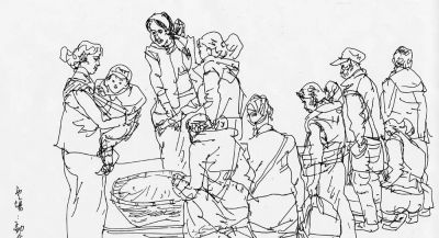 央美教授李洋速写作品 - 图画吧TUHUABA