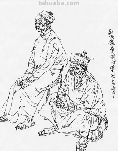 央美教授李洋速写作品 - 图画吧TUHUABA
