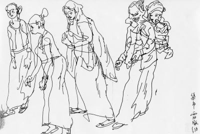 央美教授李洋速写作品 - 图画吧TUHUABA