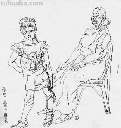 央美教授李洋速写作品 - 图画吧TUHUABA