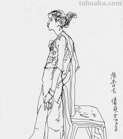 央美教授李洋速写作品 - 图画吧TUHUABA