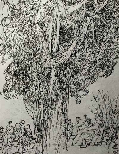 郑仁安 ||《公交车上》和《伊通河畔》速写作品欣赏 - 图画吧TUHUABA