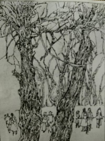 郑仁安 ||《公交车上》和《伊通河畔》速写作品欣赏 - 图画吧TUHUABA