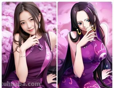 雨波COS女帝太还原，路飞果然能挂上去 - 图画吧TUHUABA