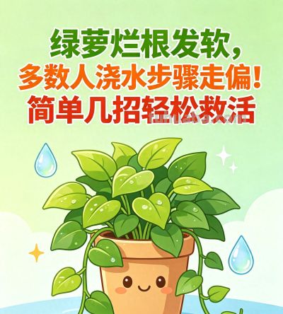绿萝烂根发软，多数人浇水步骤走偏！简单几招轻松救活 - 今日头条