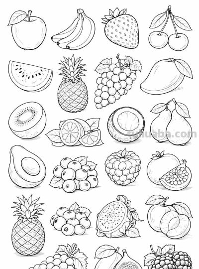 113个水果的简笔画资料图，收藏备用 - 图画吧TUHUABA