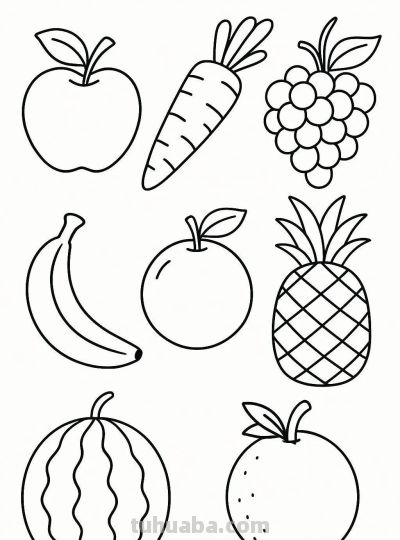 113个水果的简笔画资料图，收藏备用 - 图画吧TUHUABA