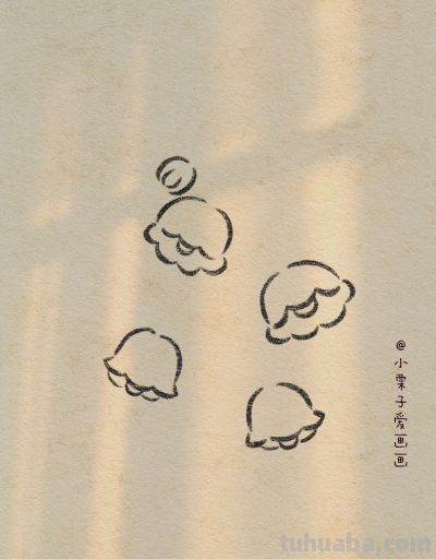 铃兰花花简笔画步骤图 - 图画吧TUHUABA