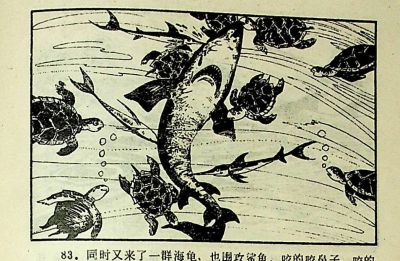 小海龟游大海-湖南美术出版社1981 王琼 胡抗 绘 - 图画吧TUHUABA
