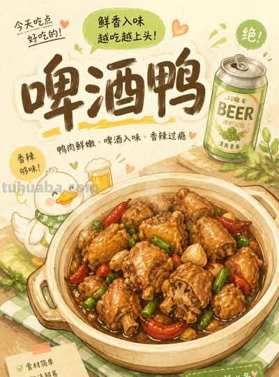 手绘食谱丨零失败啤酒鸭！🍻 - 今日头条