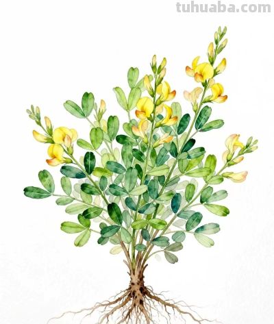 水彩画｜金雀花 - 图画吧TUHUABA