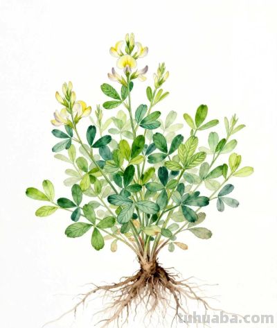 水彩画｜金雀花 - 图画吧TUHUABA