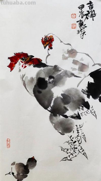 王惠琛：画鸡四十年，他笔下的鸡有“神”，还有“骨头” - 图画吧TUHUABA