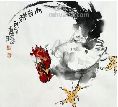 王惠琛：画鸡四十年，他笔下的鸡有“神”，还有“骨头” - 图画吧TUHUABA