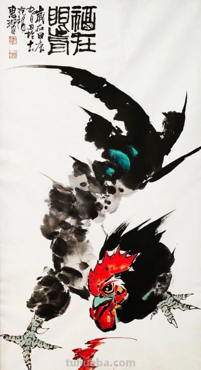 王惠琛：画鸡四十年，他笔下的鸡有“神”，还有“骨头” - 图画吧TUHUABA