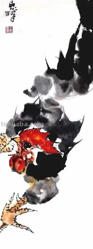 王惠琛：画鸡四十年，他笔下的鸡有“神”，还有“骨头” - 图画吧TUHUABA