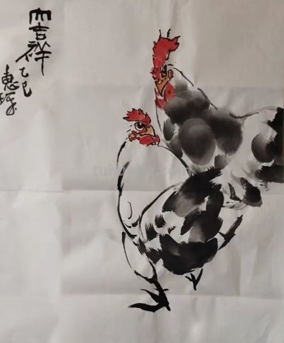 王惠琛：画鸡四十年，他笔下的鸡有“神”，还有“骨头” - 图画吧TUHUABA