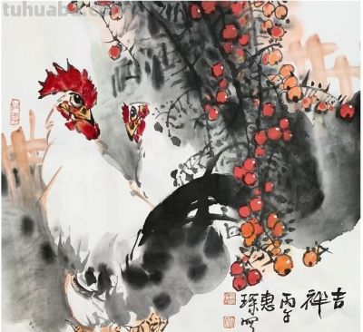王惠琛：画鸡四十年，他笔下的鸡有“神”，还有“骨头” - 图画吧TUHUABA