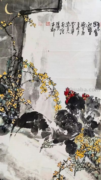 王惠琛：画鸡四十年，他笔下的鸡有“神”，还有“骨头” - 图画吧TUHUABA