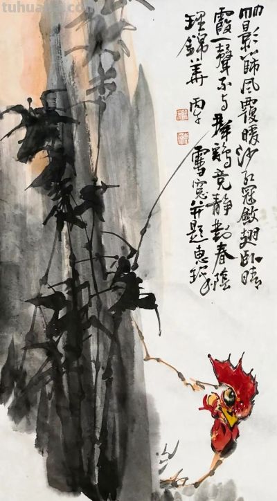 王惠琛：画鸡四十年，他笔下的鸡有“神”，还有“骨头” - 图画吧TUHUABA