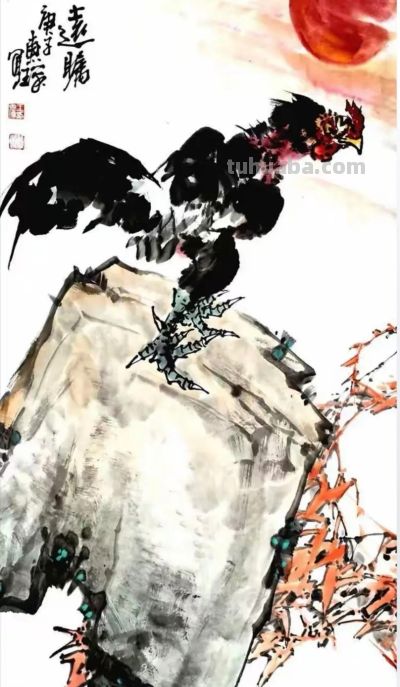 王惠琛：画鸡四十年，他笔下的鸡有“神”，还有“骨头” - 图画吧TUHUABA