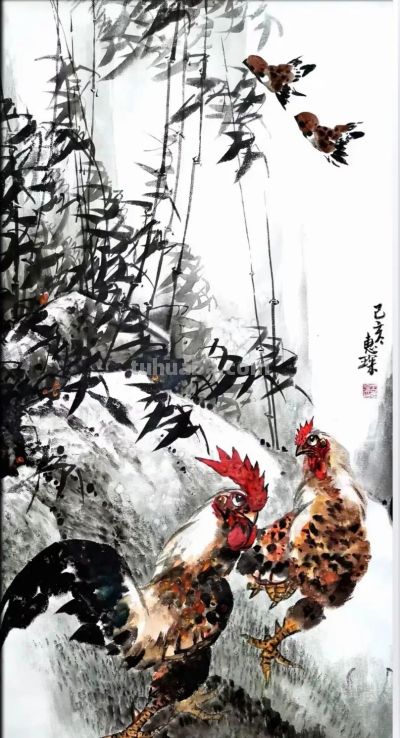 王惠琛：画鸡四十年，他笔下的鸡有“神”，还有“骨头” - 图画吧TUHUABA