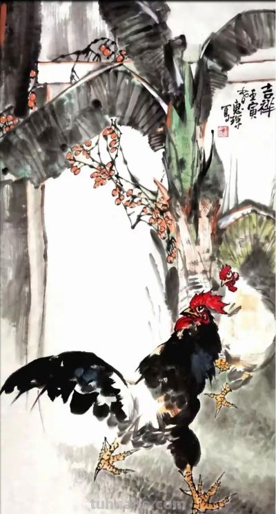 王惠琛：画鸡四十年，他笔下的鸡有“神”，还有“骨头” - 图画吧TUHUABA