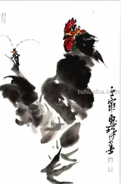 王惠琛：画鸡四十年，他笔下的鸡有“神”，还有“骨头” - 图画吧TUHUABA