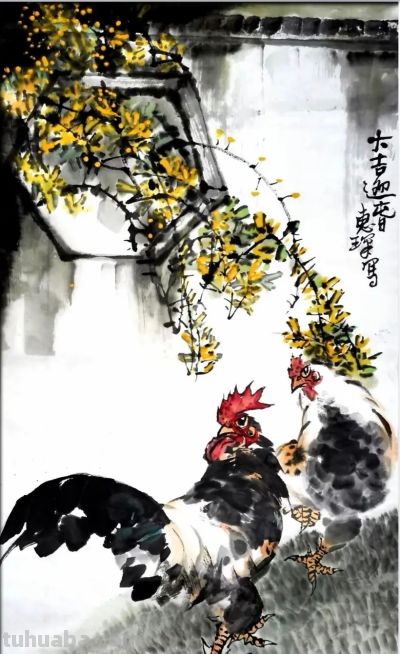 王惠琛：画鸡四十年，他笔下的鸡有“神”，还有“骨头” - 图画吧TUHUABA