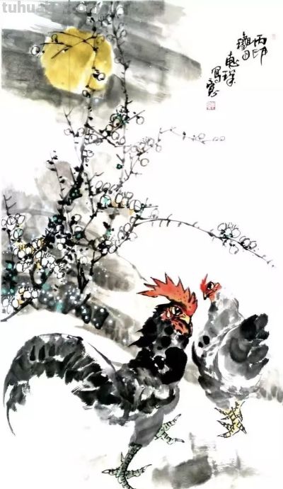 王惠琛：画鸡四十年，他笔下的鸡有“神”，还有“骨头” - 图画吧TUHUABA