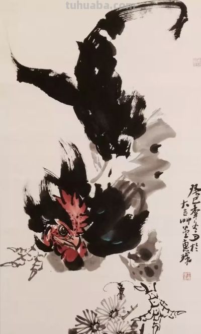 王惠琛：画鸡四十年，他笔下的鸡有“神”，还有“骨头” - 图画吧TUHUABA