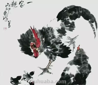 王惠琛：画鸡四十年，他笔下的鸡有“神”，还有“骨头” - 图画吧TUHUABA