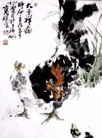 王惠琛：画鸡四十年，他笔下的鸡有“神”，还有“骨头” - 图画吧TUHUABA