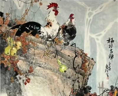 王惠琛：画鸡四十年，他笔下的鸡有“神”，还有“骨头” - 图画吧TUHUABA