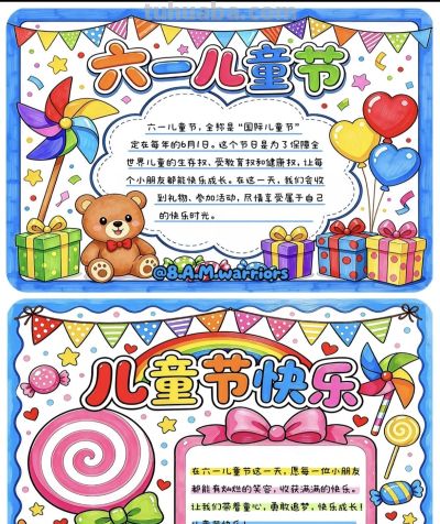 【儿童节】主题的相关知识/手抄报/绘画 - 图画吧TUHUABA