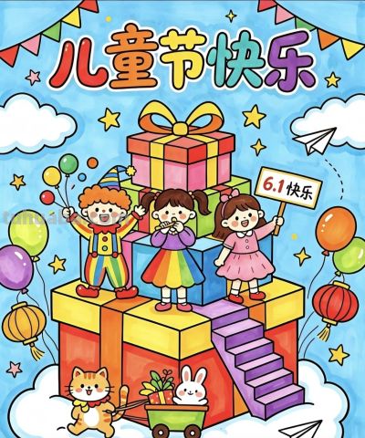【儿童节】主题的相关知识/手抄报/绘画 - 图画吧TUHUABA