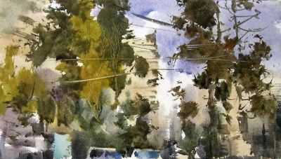 每日一画 | 水彩洇出的时刻 把城市的慢调时光都锁进树影里·吴国炼 - 今日头条 每日一画 | 水彩洇出的时刻 把城市的慢调时光都锁进树影里·吴国炼 - 图画吧TUHUABA