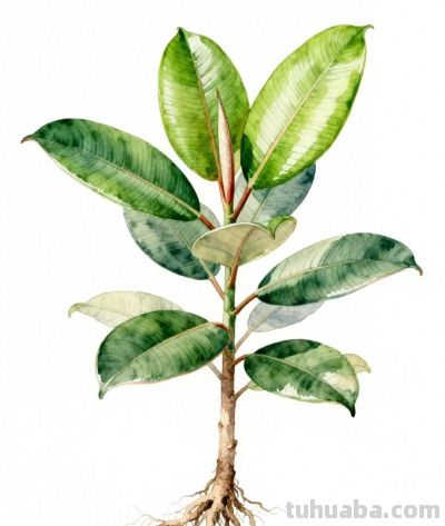水彩画｜橡皮树 - 今日头条