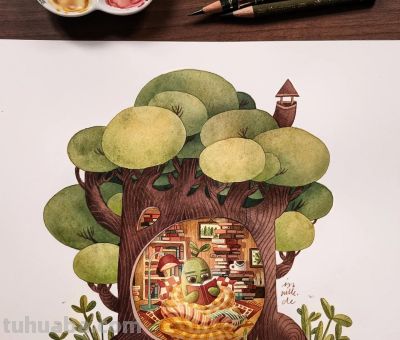 插画师推荐 58|Iraville 温柔治愈的水彩童话 - 今日头条 插画师推荐 58|Iraville 温柔治愈的水彩童话 - 图画吧TUHUABA