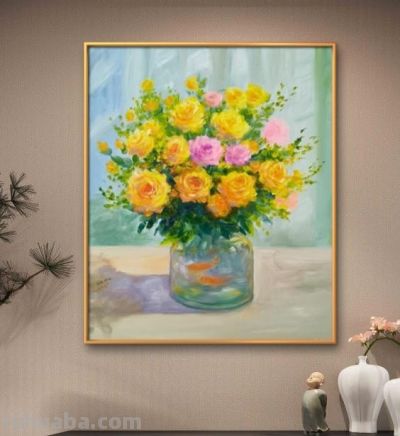 我的油画写生：瓶中花影，春意盎然 - 图画吧TUHUABA