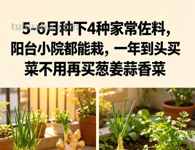 5-6月种下4种家常佐料，阳台小院都能栽，一年不用再买葱姜蒜香菜 - 今日头条