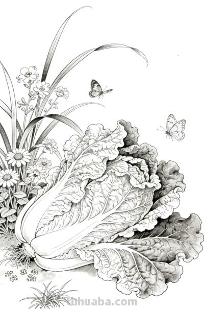 手绘蔬菜插画，清新自然 - 图画吧TUHUABA