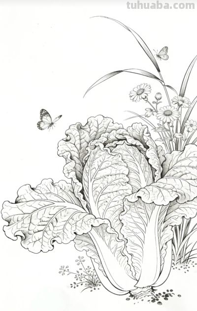 手绘蔬菜插画，清新自然 - 图画吧TUHUABA