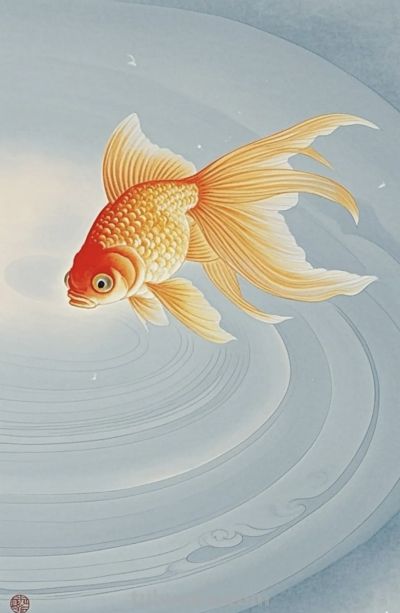 一组金鱼绘画素材（含高清线稿图），寓意年年有余，金鱼满堂！ - 图画吧TUHUABA