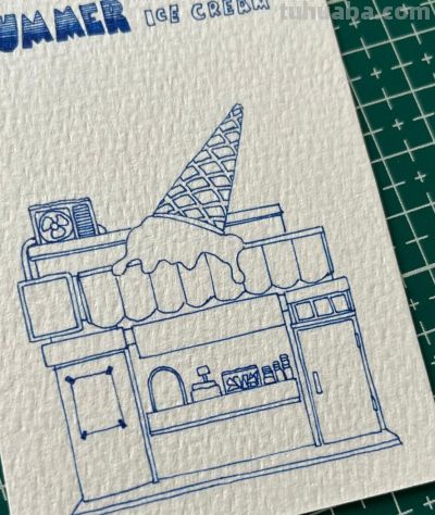 超简单画，冰淇淋屋 - 图画吧TUHUABA