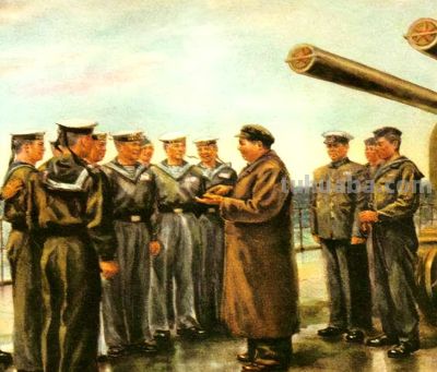 封面 | 水彩画《毛主席和水兵战士们》-1954年第14期《连环画报》 - 图画吧TUHUABA