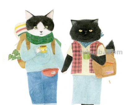 插画师推荐65｜Mari Ichimasu 旅行猫系列 - 图画吧TUHUABA