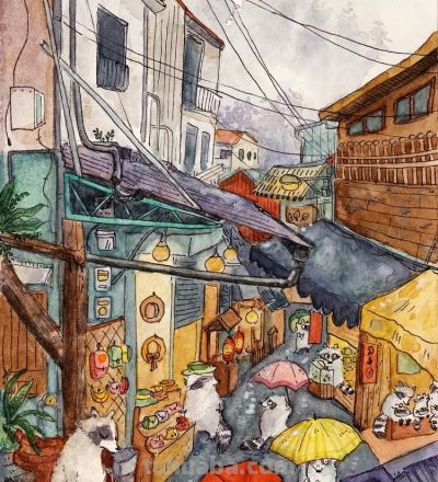 插画师推荐62｜Beatrijs Brouwer 满大街的小动物呀 - 图画吧TUHUABA