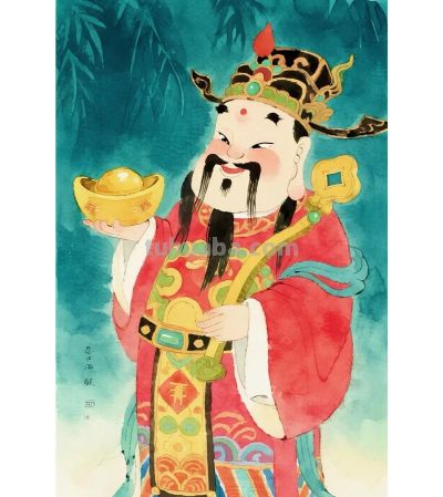 水彩财神插画 - 今日头条 水彩财神插画 - 图画吧TUHUABA